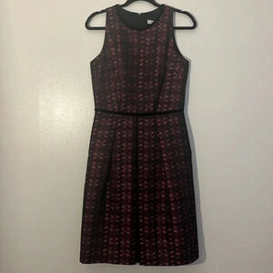 Carmen Marc Valvo | NEW sheath herringbone sleeveless dress size 8 pink black